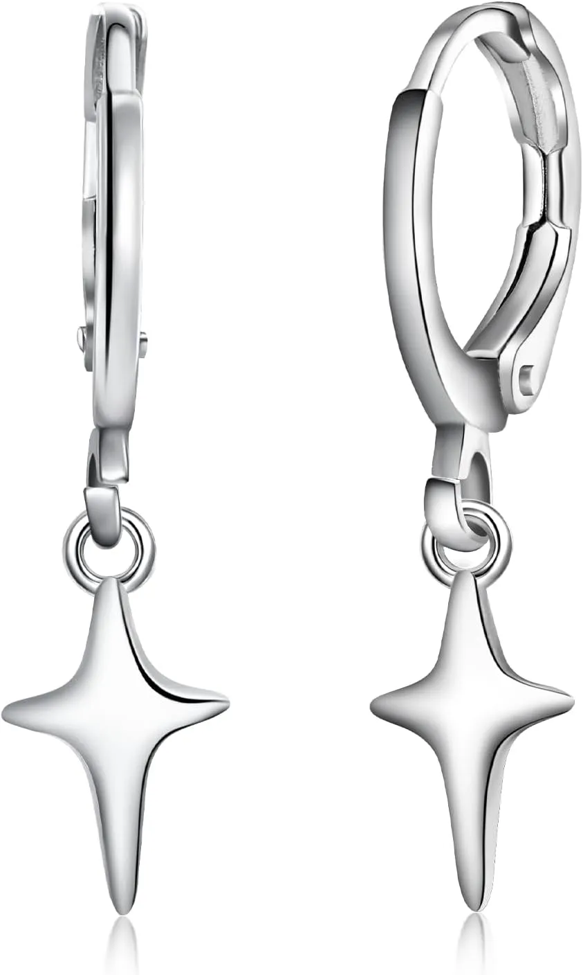 Small Hoop Earrings Star Hoop Earrings Dangle Hypoallergenic Earrings for Women Jewelry Gifts