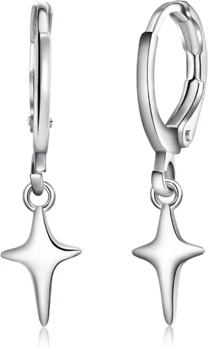 Small Hoop Earrings Star Hoop Earrings Dangle Hypoallergenic Earrings for Women Jewelry Gifts
