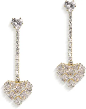 Sonateomber Heart Star Leaf Drop Dangle Earrings for Women Cute Sparkly Rhinestone CZ Love Dangling Hypoallergenic Studs Fashion Jewelry Gift
