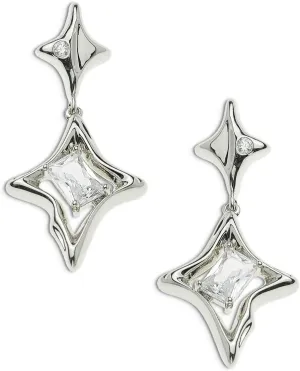 Sonateomber Star Drop Dangle Earrings for Women Trendy Unique Sparkly Rhinestone Stud Fashion Jewelry Gift