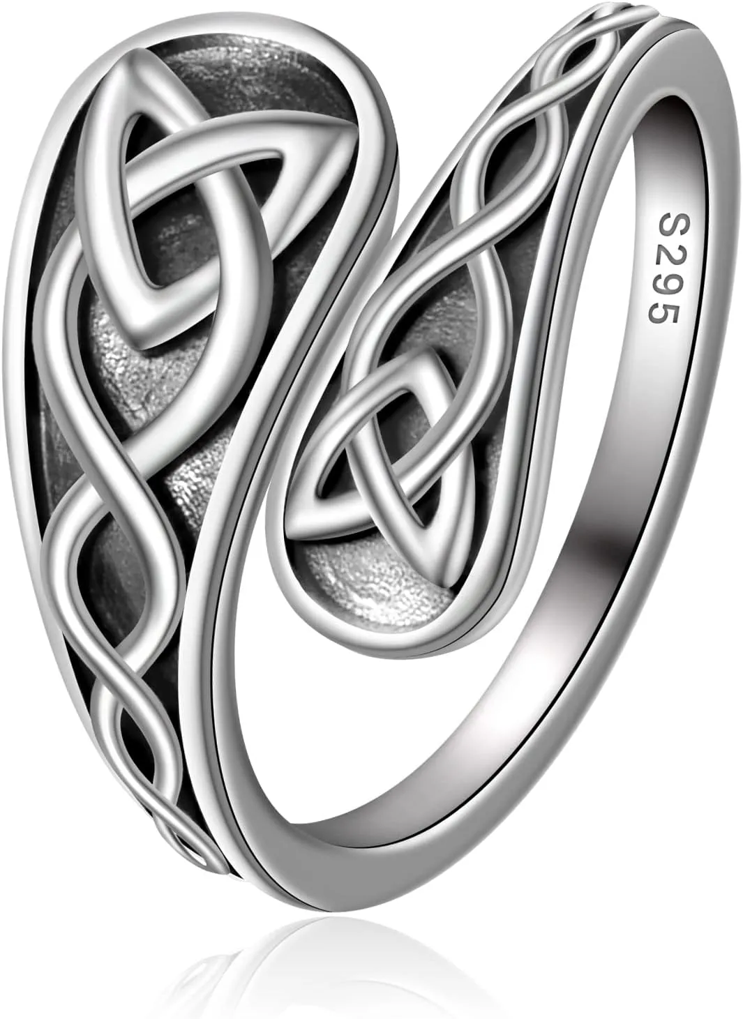 Spoon Rings for Women 925 Sterling Silver Sunflower Adjustable Thumb Spoon Rings Celtic Knot Promise Engagement Statement Boho Vintage Finger Open Antique Rings Jewelry