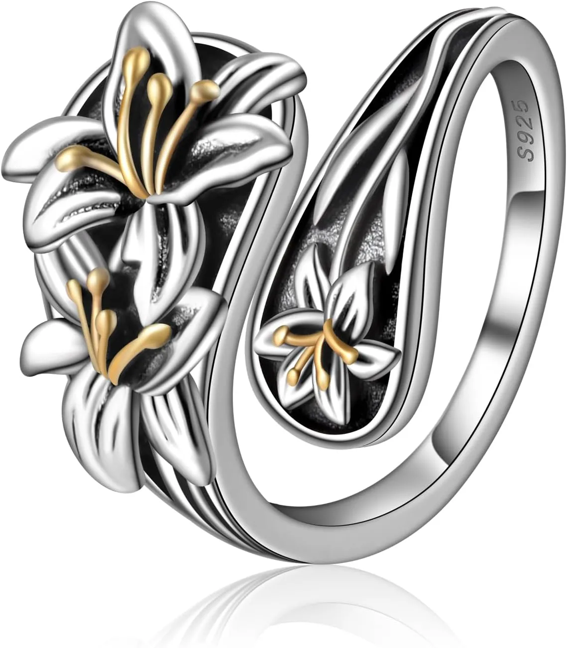 Spoon Rings for Women 925 Sterling Silver Sunflower Adjustable Thumb Spoon Rings Celtic Knot Promise Engagement Statement Boho Vintage Finger Open Antique Rings Jewelry