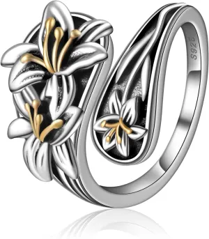 Spoon Rings for Women 925 Sterling Silver Sunflower Adjustable Thumb Spoon Rings Celtic Knot Promise Engagement Statement Boho Vintage Finger Open Antique Rings Jewelry
