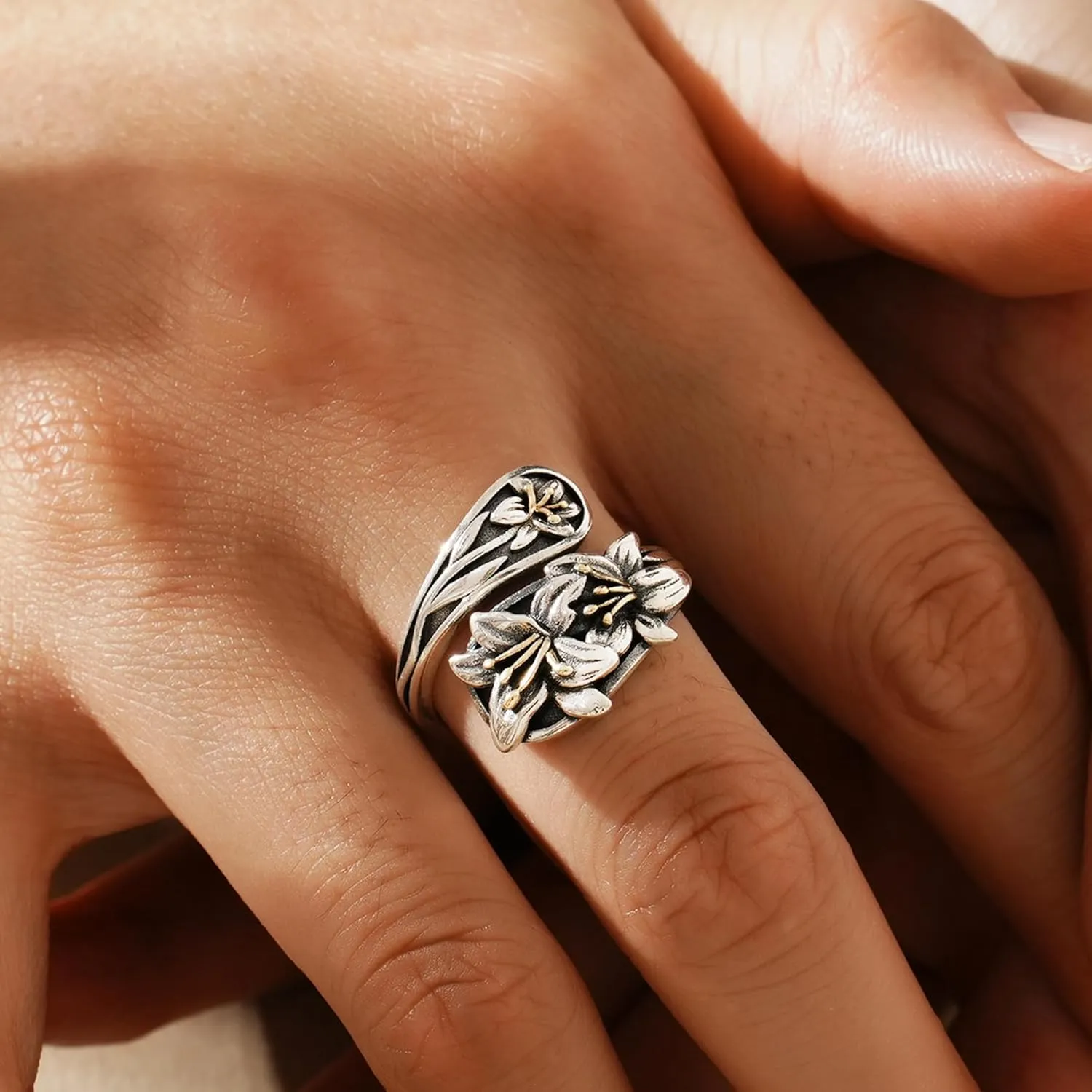 Spoon Rings for Women 925 Sterling Silver Sunflower Adjustable Thumb Spoon Rings Celtic Knot Promise Engagement Statement Boho Vintage Finger Open Antique Rings Jewelry