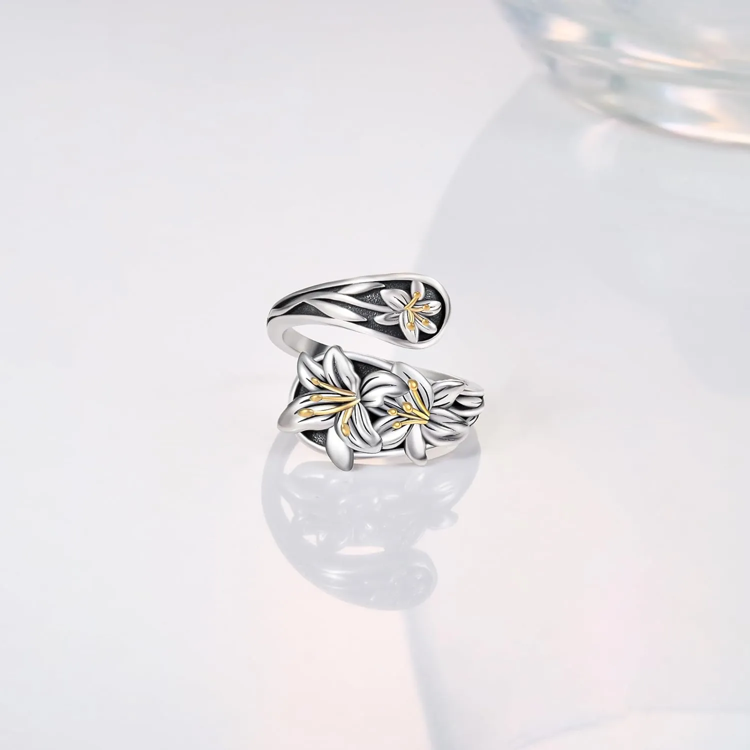 Spoon Rings for Women 925 Sterling Silver Sunflower Adjustable Thumb Spoon Rings Celtic Knot Promise Engagement Statement Boho Vintage Finger Open Antique Rings Jewelry