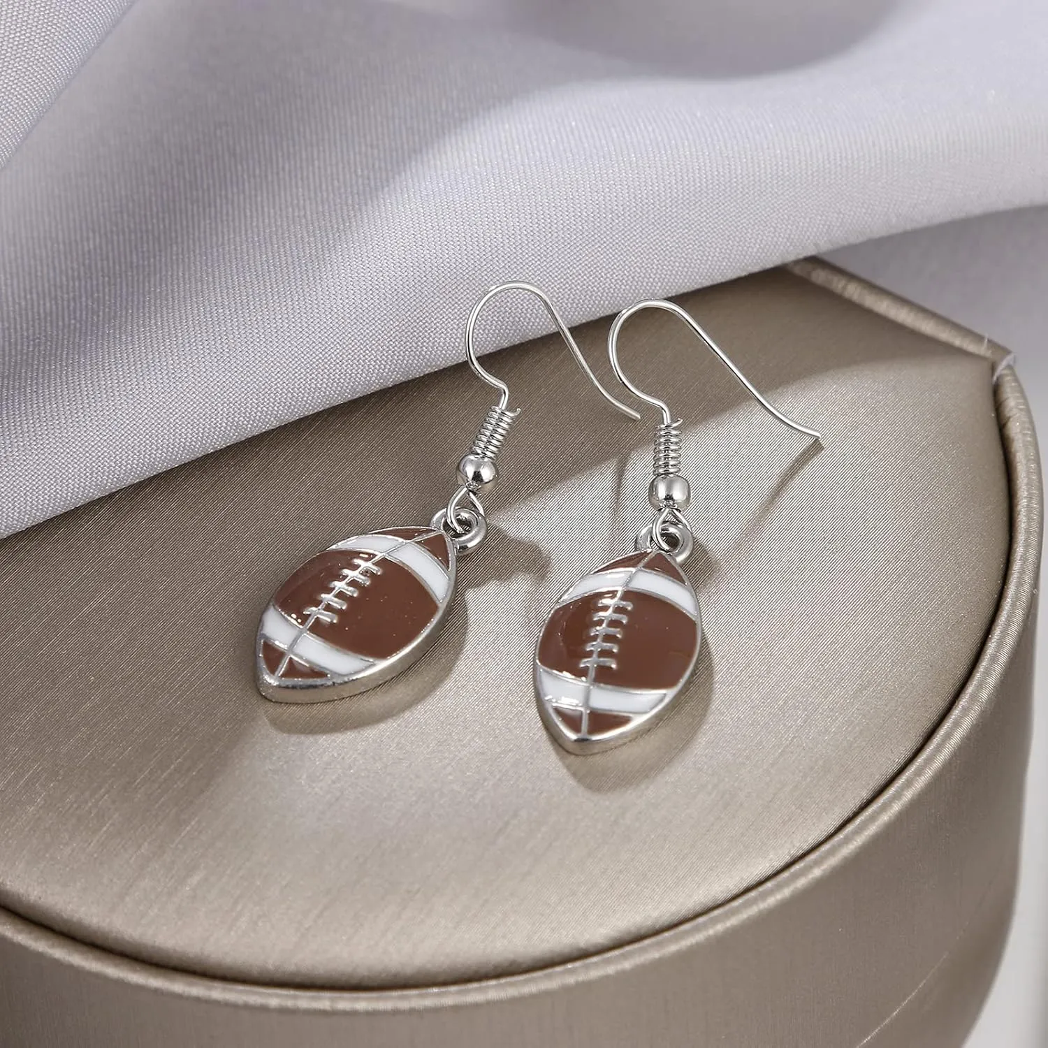 Sport Ball Dangle Earrings, Football, Basketball, Soccer, Volleyball, Baseball Earrings for Women Fans