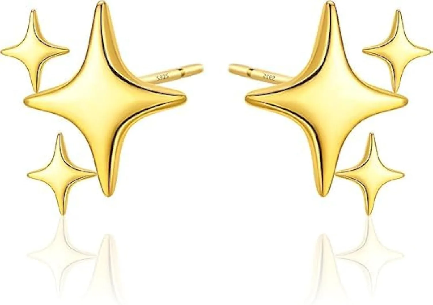 Star Stud Earrings for Women Gold Plated Trendy Hypoallergenic Cute Tiny Personalized Earrings Dainty Dangle Studs Jewelry