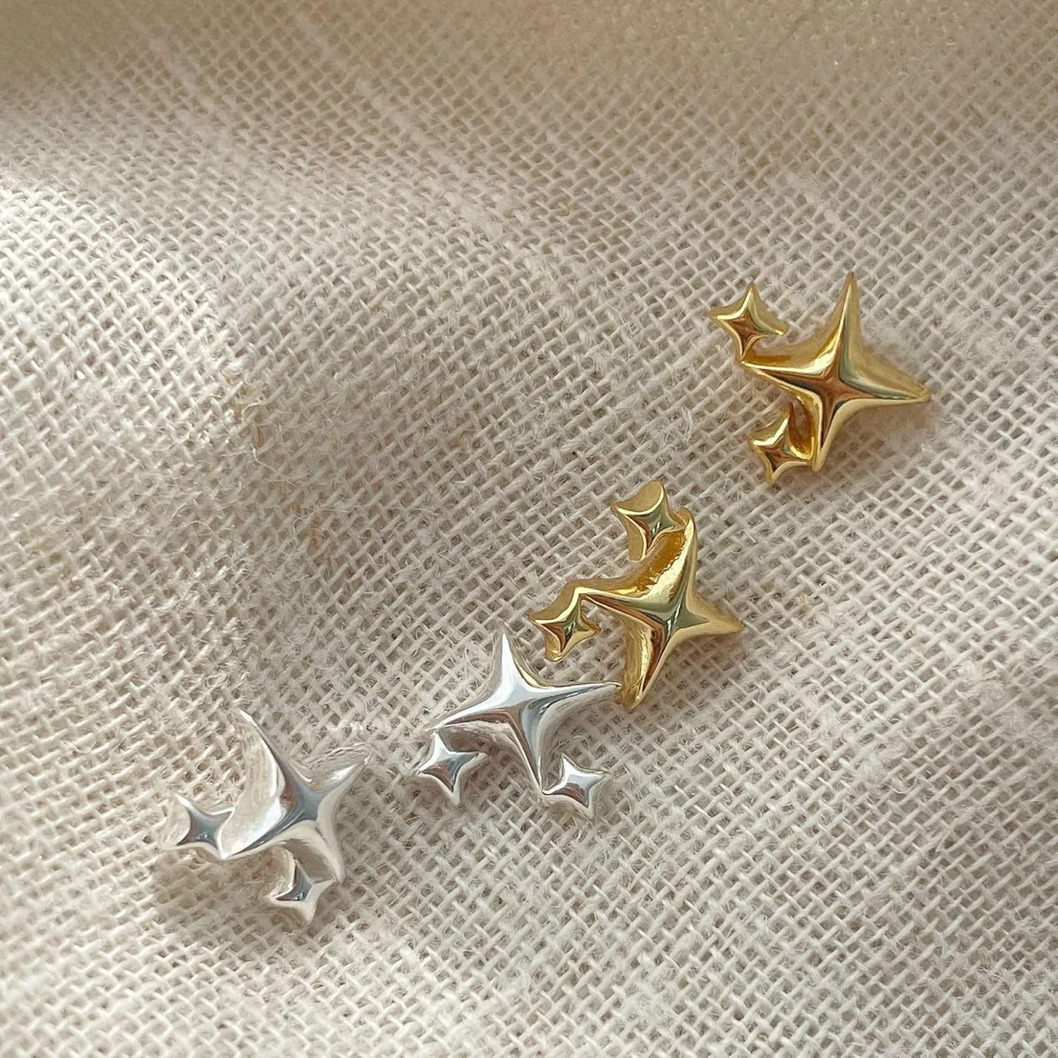 Star Stud Earrings for Women Gold Plated Trendy Hypoallergenic Cute Tiny Personalized Earrings Dainty Dangle Studs Jewelry