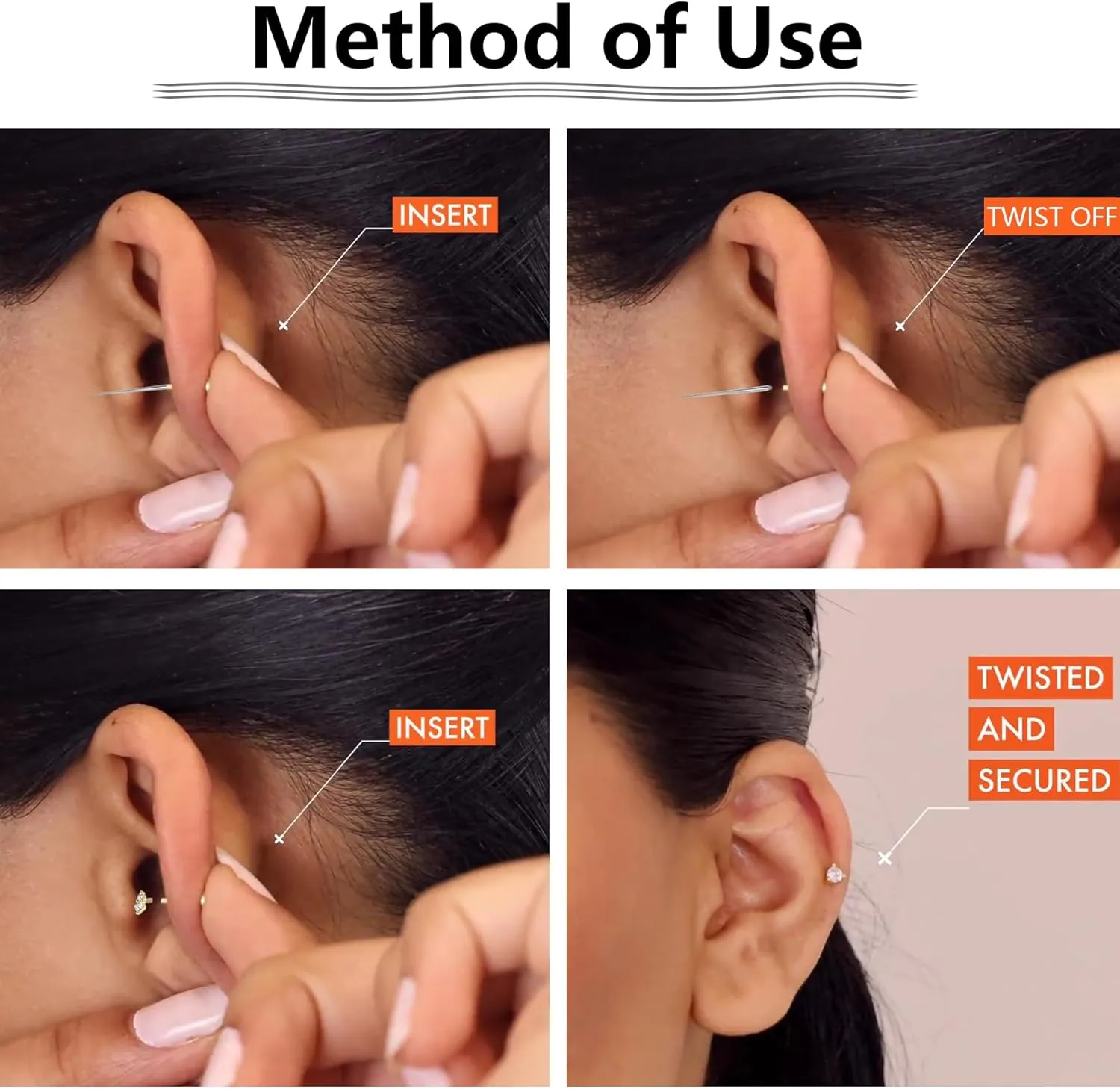 Sterling Silver Flat Back Stud Earrings 16G Cartilage Earring Internally Threaded Earrings Piercing Tragus Earrings for Women