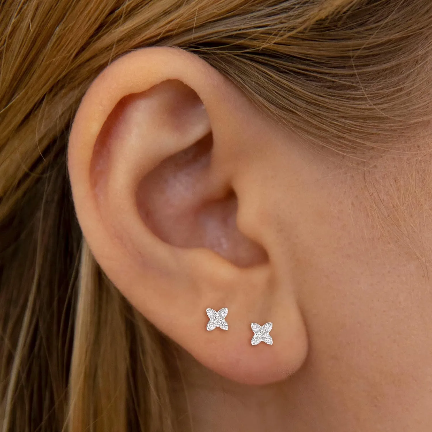 Sterling Silver Flat Back Stud Earrings 16G Cartilage Earring Internally Threaded Earrings Piercing Tragus Earrings for Women