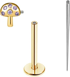 Sterling Silver Flat Back Stud Earrings Internally Threaded Labret Piercing Studs Flat Piercing Earrings Studs Nose Studs for Women