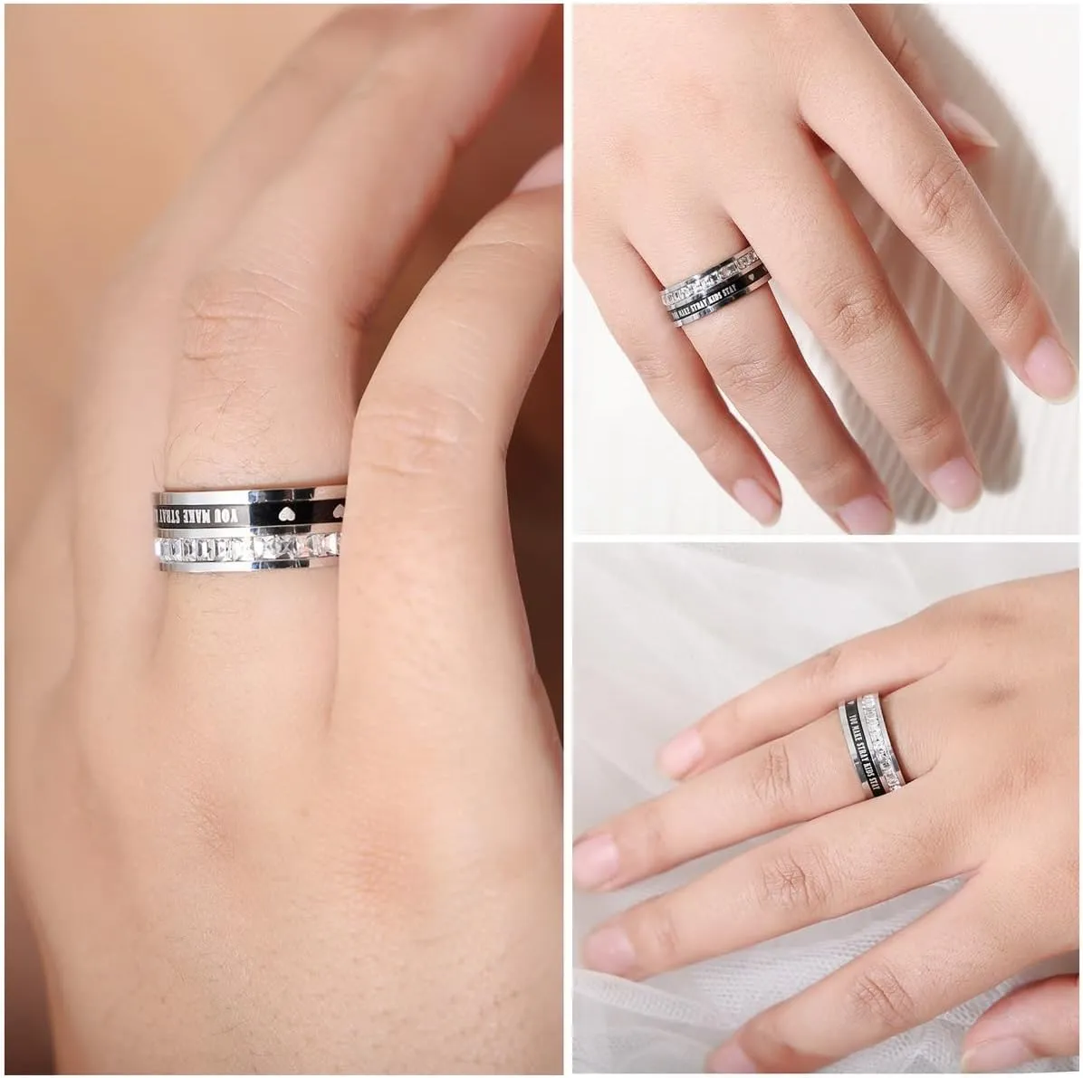 StrayKids Ring SKZ Stay Stainless Steel Spinner Rings Kpop Stray Kids Jewelry Merch Fans Gifts