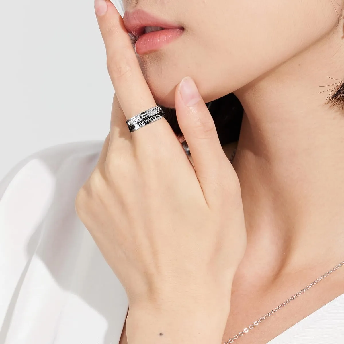 StrayKids Ring SKZ Stay Stainless Steel Spinner Rings Kpop Stray Kids Jewelry Merch Fans Gifts
