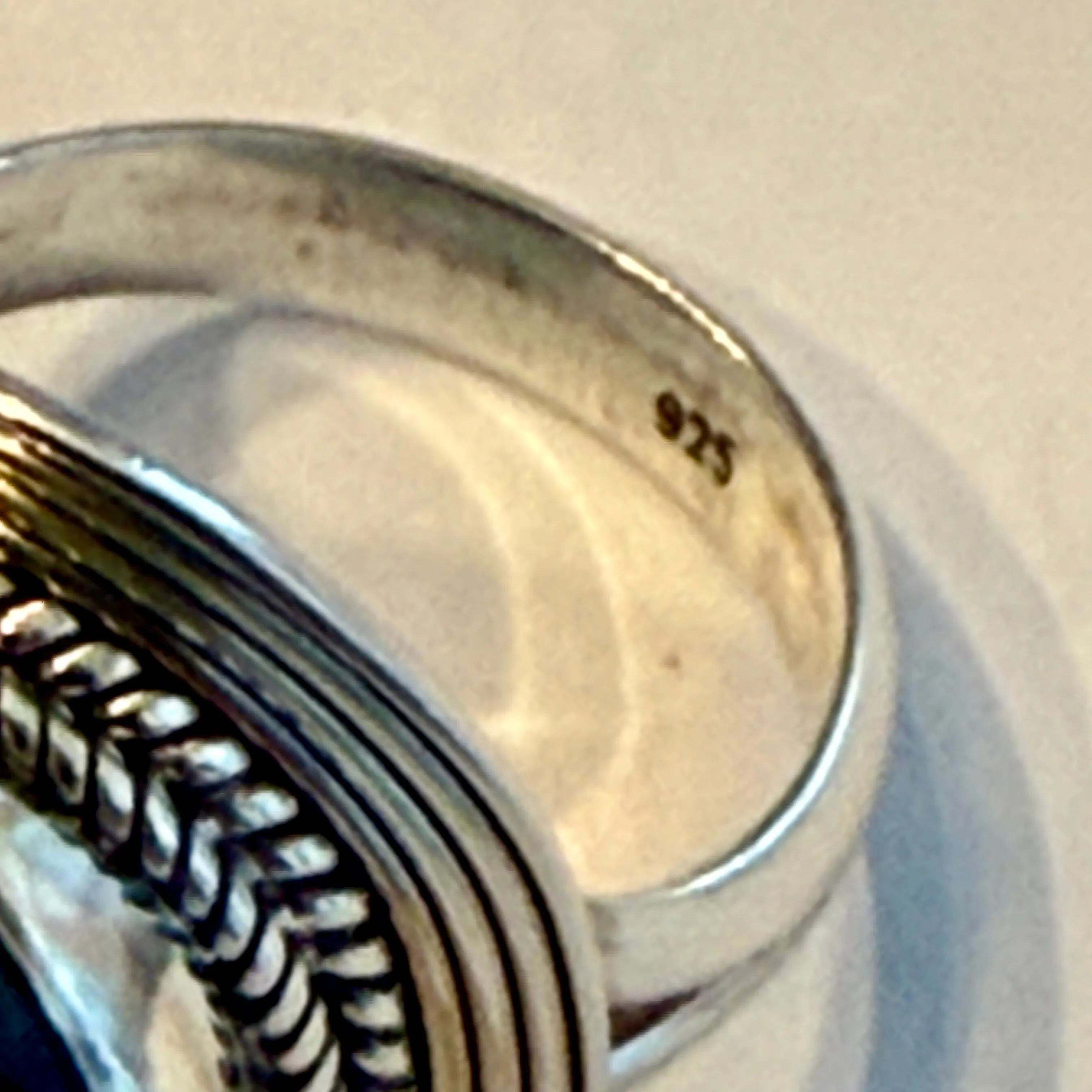 Stunning Boulder Opal Ring Southwestern Curved Circle Framed Sterling Silver