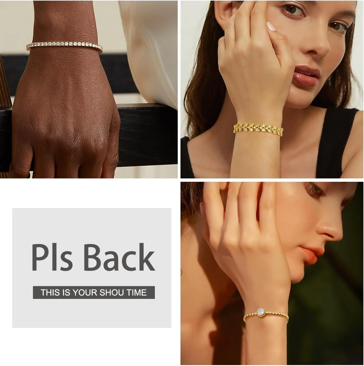 Suyi Tennis Bracelet Cubic Zirconia Bracelet Gold/Silver Plated Bracelets for Women