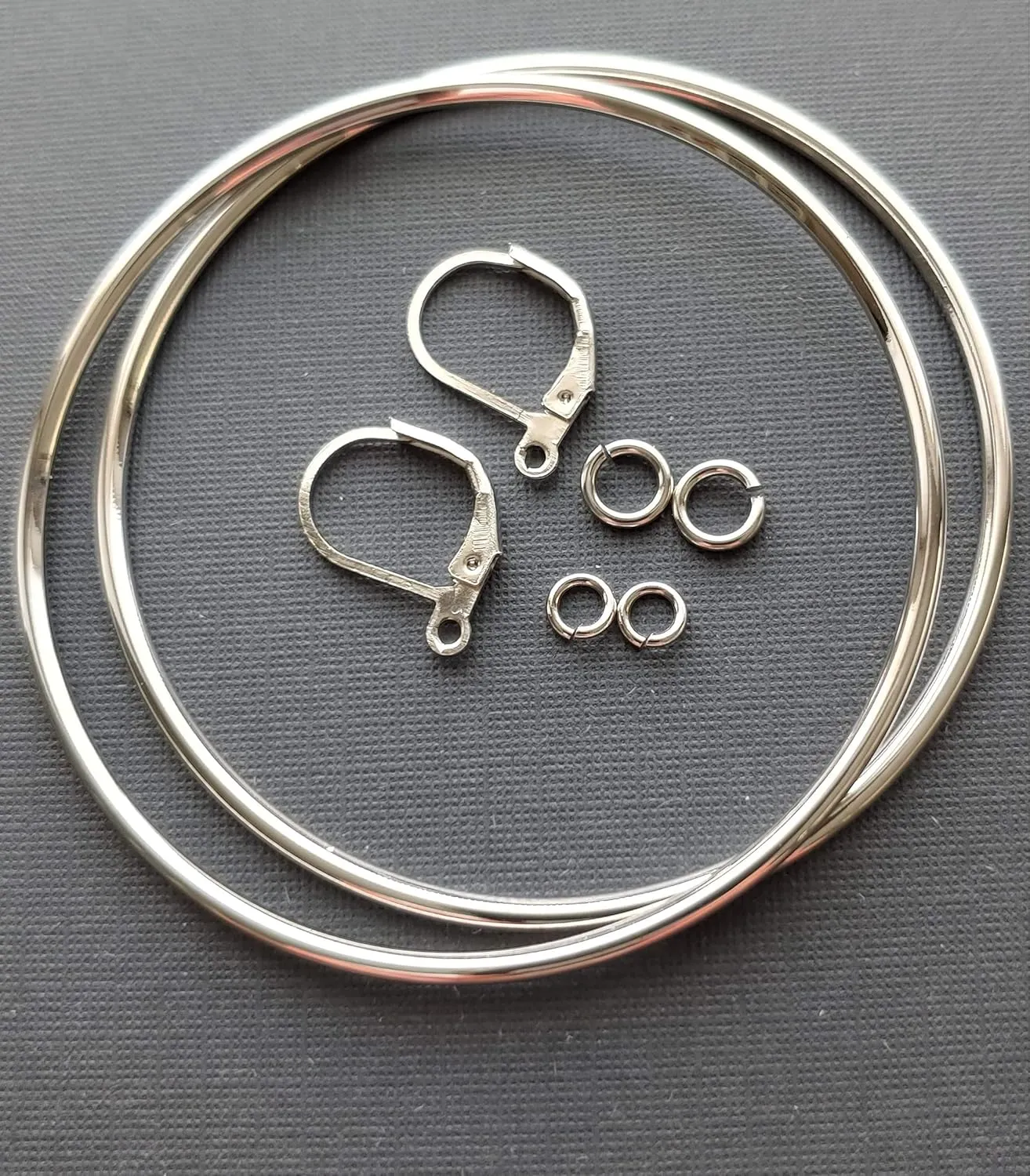 The Hoop Kit Imitation Rhodium UltraPlate- Make Fabulous Earrings in 3 Minutes! Made in USA.