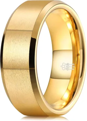 THREE KEYS JEWELRY Mens Womens Tungsten Rings Fashion Wedding Bands