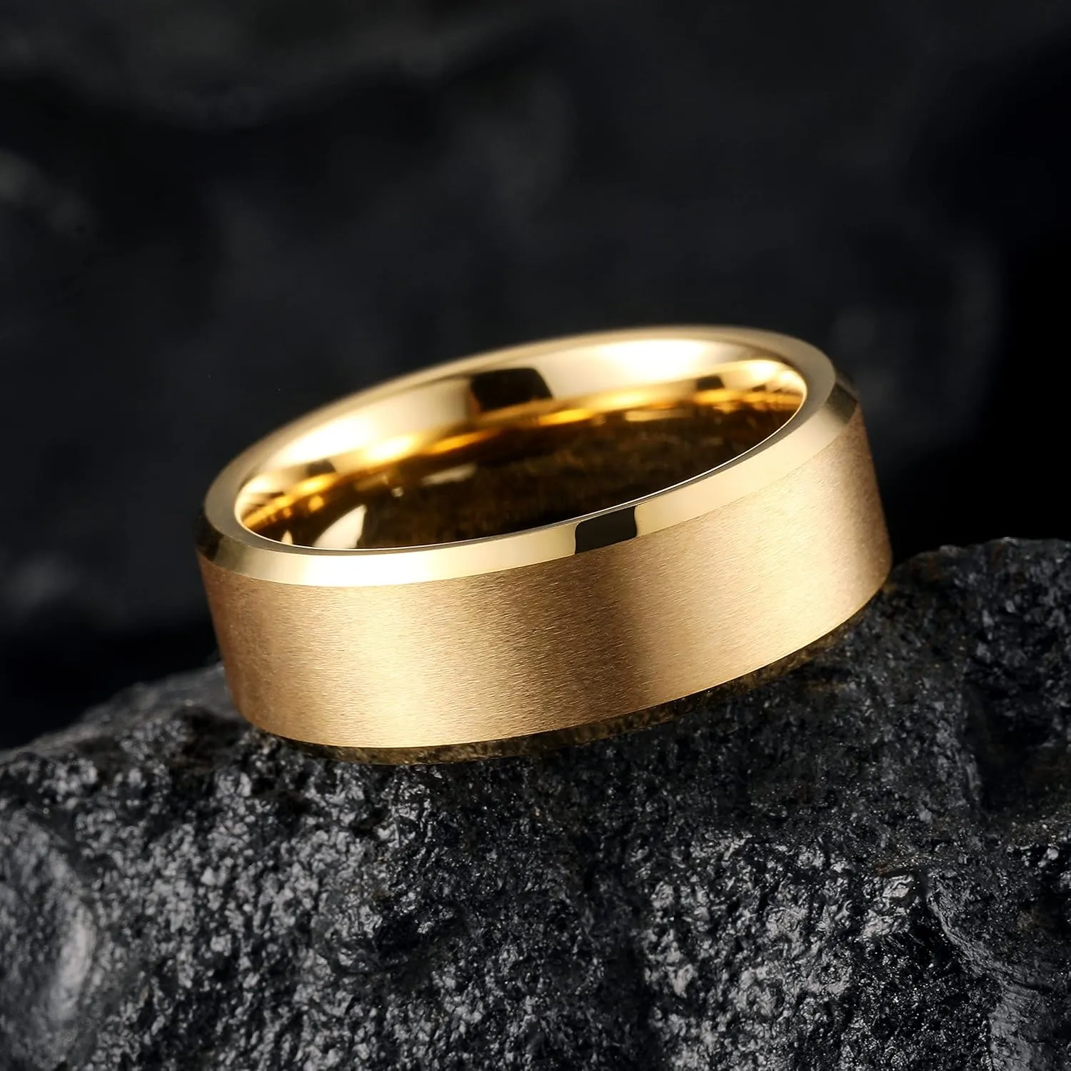 THREE KEYS JEWELRY Mens Womens Tungsten Rings Fashion Wedding Bands