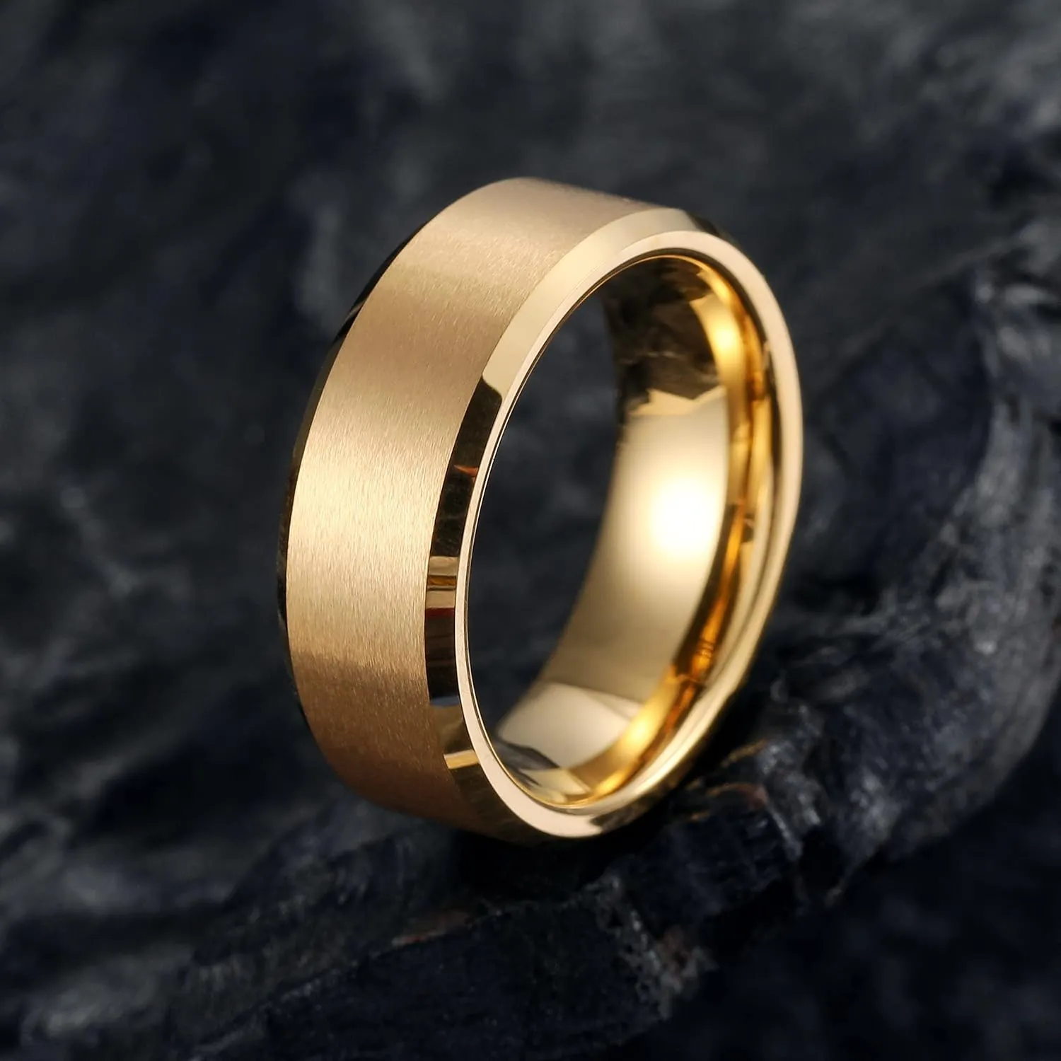 THREE KEYS JEWELRY Mens Womens Tungsten Rings Fashion Wedding Bands
