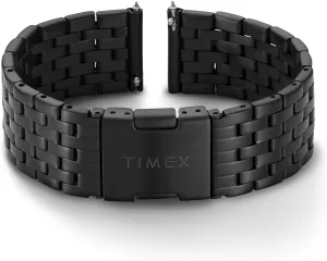 Timex 20mm Stainless Steel Quick-Release Bracelet  Silver-Tone with Deployment Clasp