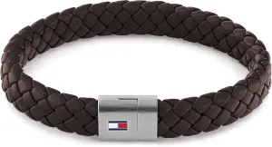 Tommy Hilfiger Men's Jewelry Round Braided Leather Bracelet Color: Brown (Model: 2790330)