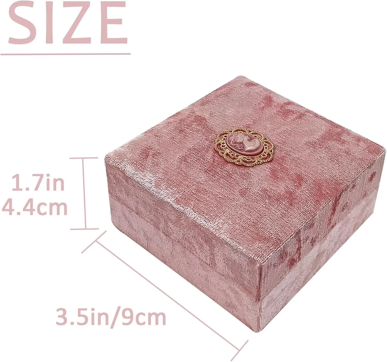 Treasure Velvet Bangle Gift Box|Vintage Blush Pink Gift Box for Bangle |Women's Bracelet Case for Bracelets, Anklets, and Watches Mother's Day