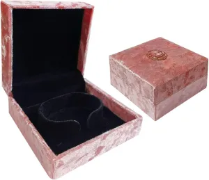 Treasure Velvet Bangle Gift Box|Vintage Blush Pink Gift Box for Bangle |Women's Bracelet Case for Bracelets, Anklets, and Watches Mother's Day