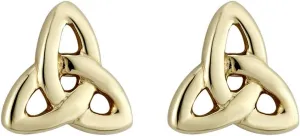 Trinity Knot Earrings Gold Plated Studs Made in Ireland