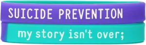 Two (2) Suicide Prevention Wristband Bracelet