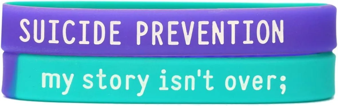 Two (2) Suicide Prevention Wristband Bracelet