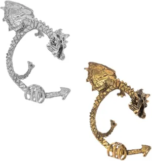 VALICLUD Unique Shape Creative Ear Cuff Dragon Design Vintage Jewelry for Women Banquet Party
