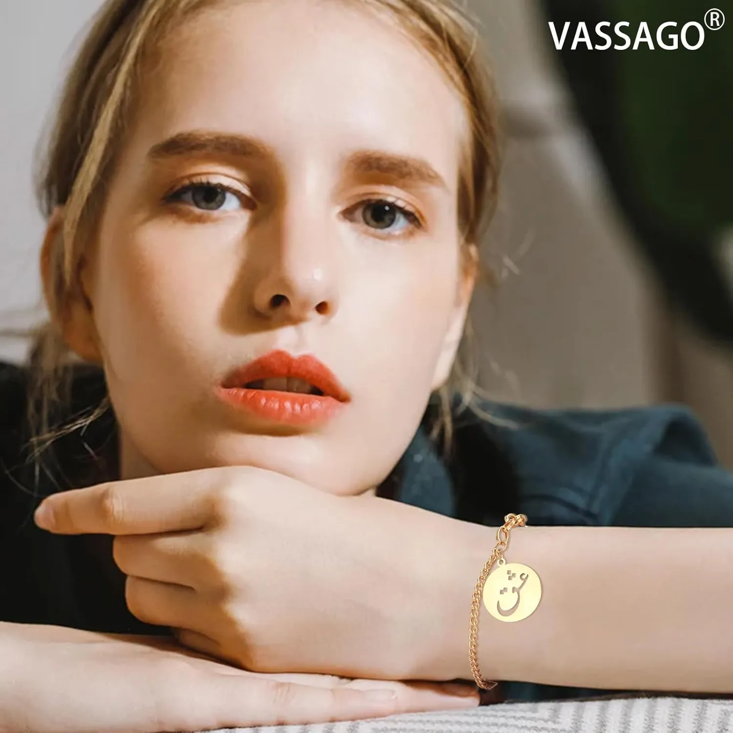 VASSAGO Islamic Bracelet Allah Arabic Bangle Bracelets for Women Men Islam Muslim Arabic Calligraphy Link Bracelet Bangle Islam Eid Islamic Arabic Gift Jewelry