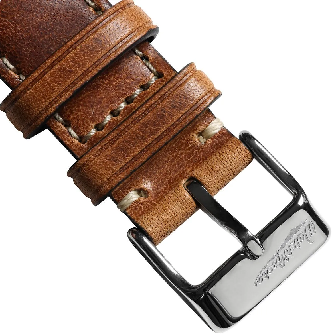 Vintage Highley Certified Genuine Italian Leather Replacement Watch Strap. Stylish and Durable Mens Wristwatch Strap. Padded for Comfort. Easy to Fit - 18mm, 19mm, 20mm, 21mm, 22mm