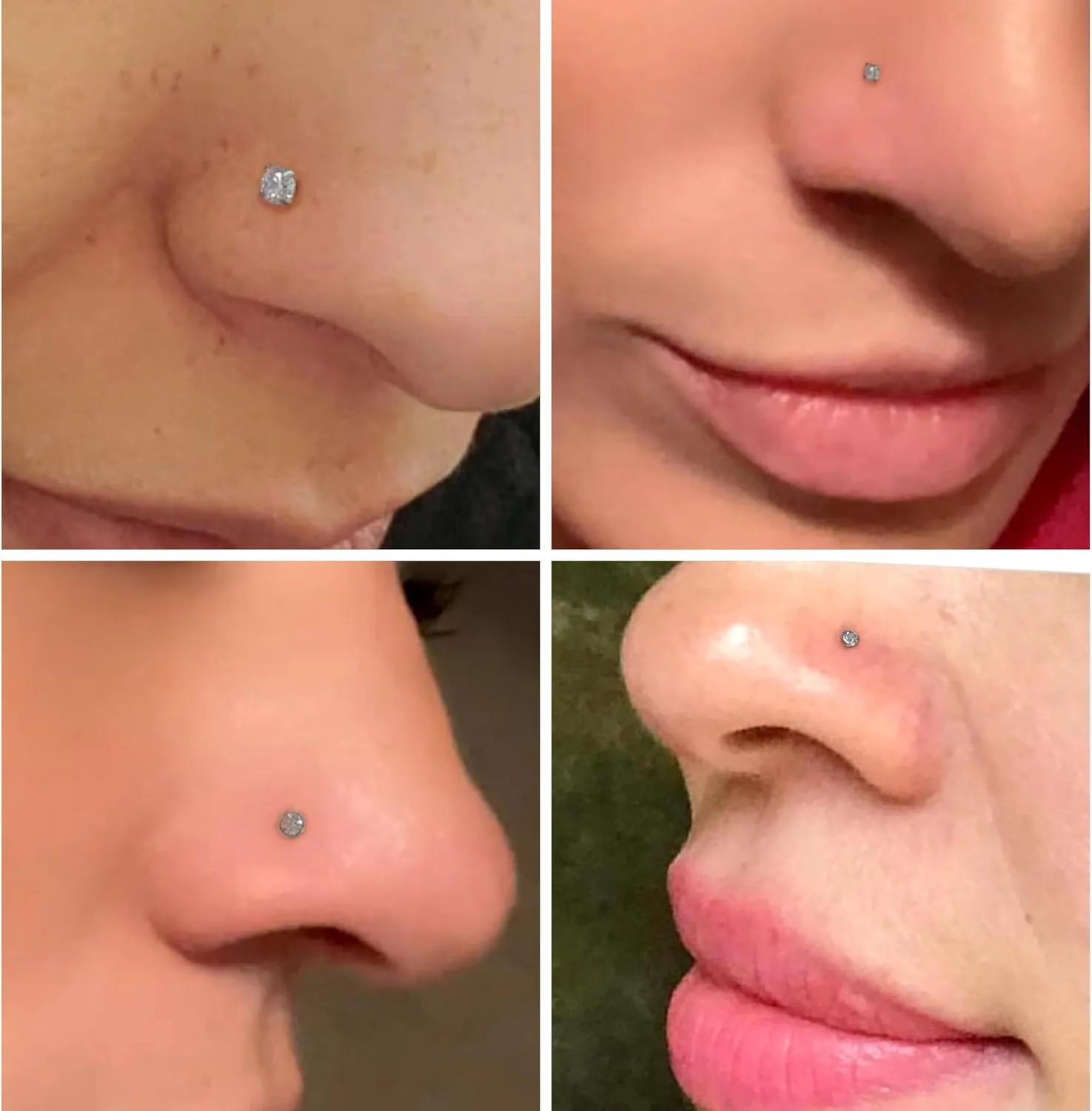 Vsnnsns 18G 20G 22G Nose Rings Studs Piercing Jewelry for Women 316L Surgical Stainless Steel L Shaped Corkscrew Straight Opal Diamond CZ Nose Rings Studs Nostril Piercing Jewelry For Women Men Silver