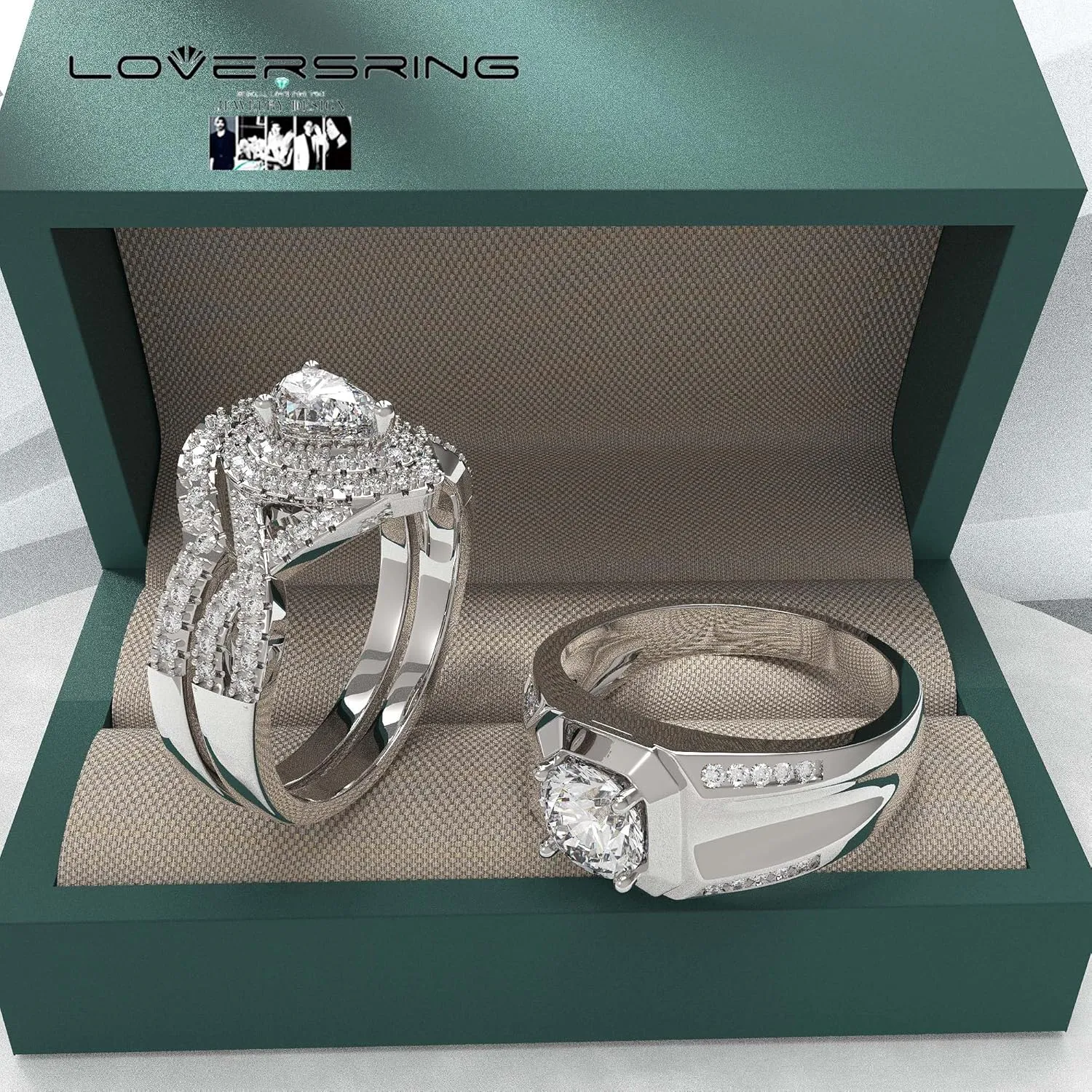 Wedding Ring Sets His And Hers Promise Ring Wedding Ring Sets His And Hers Couples Women 925 Sterling Silver Moissanite Man Sterling Silver Wedding Band
