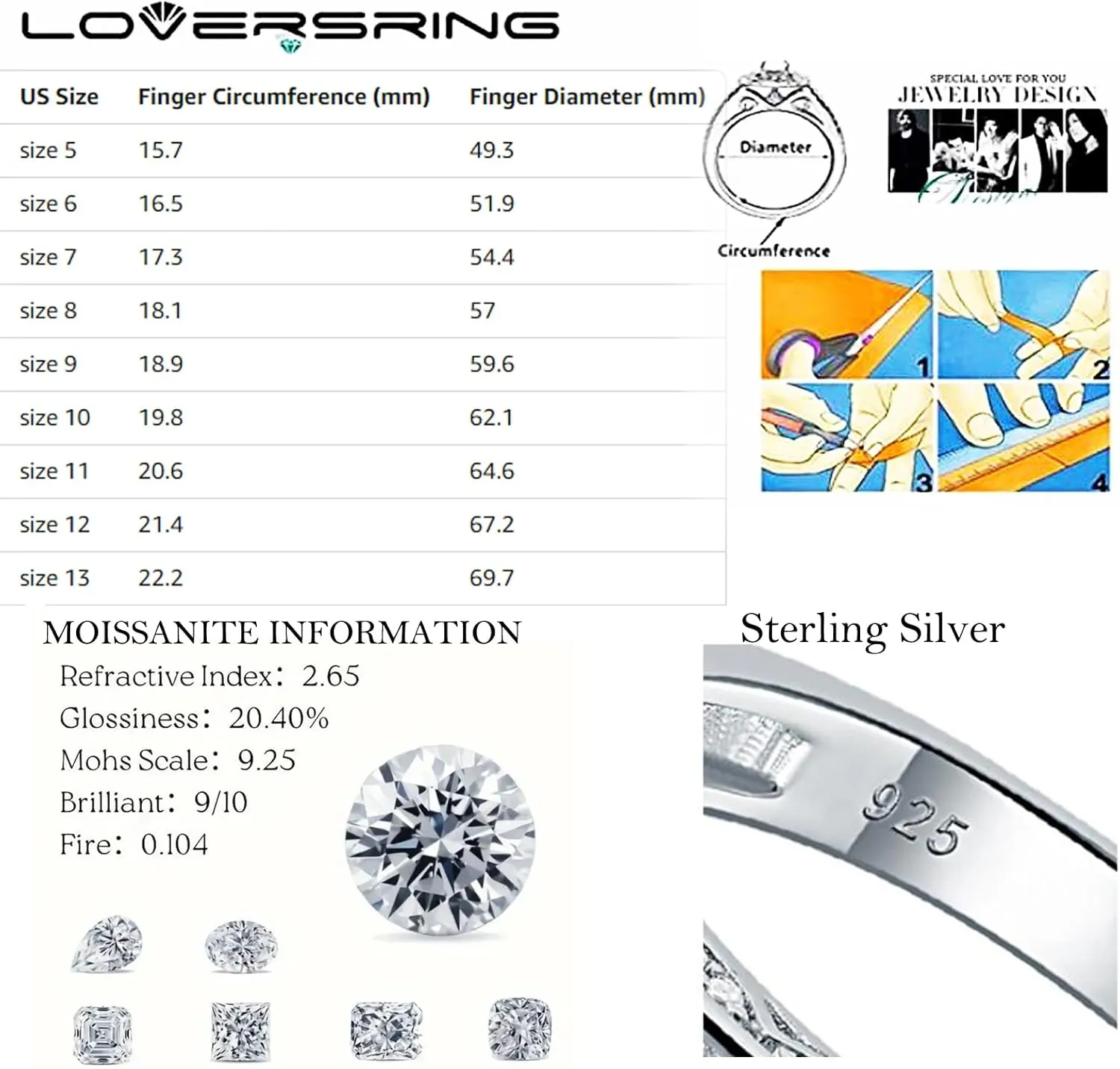 Wedding Ring Sets His And Hers Promise Ring Wedding Ring Sets His And Hers Couples Women 925 Sterling Silver Moissanite Man Sterling Silver Wedding Band