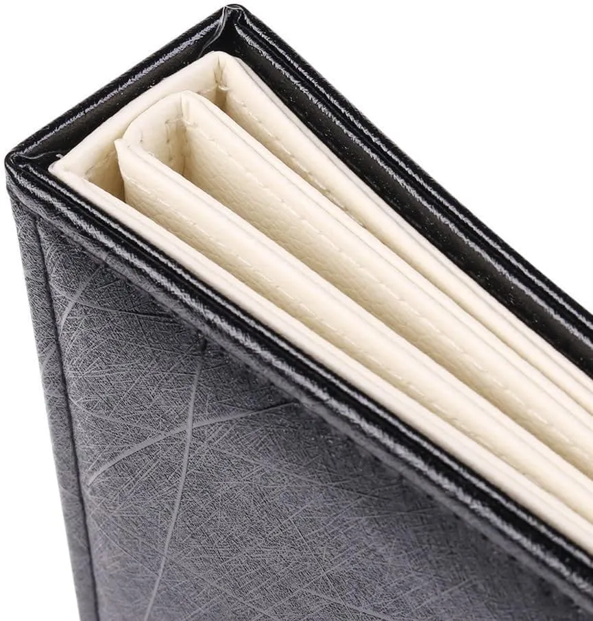 Yiluana Earring Book Organizer, Portable Earring Holder Case Pu Leather Travel Earring Case with Foldable Book Design (Black)