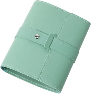 Yiluana Jewelry Organizer, Portable Earring Holder Pu Leather Travel Jewelry Organizer Case with Foldable Book Design for Girls Women (Green)