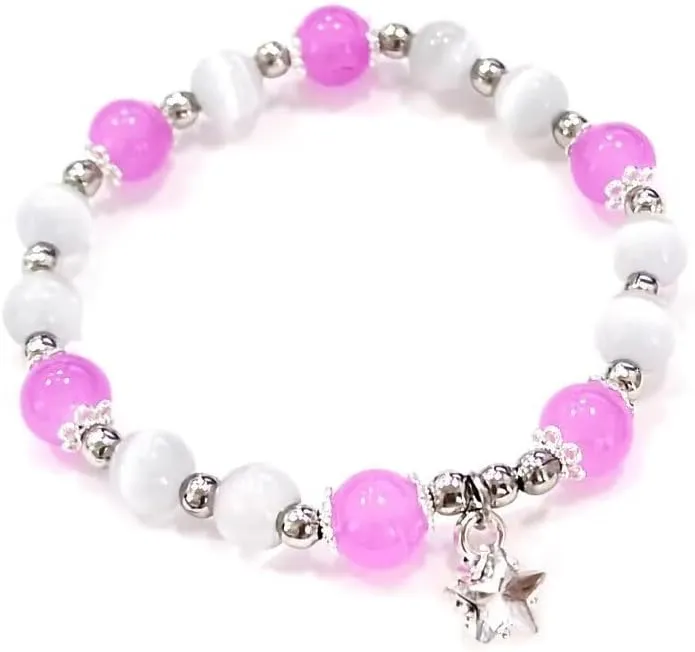 YIYUGEY Crystal Y2k Anklet Bracelets Star Moon Shape Handmade Stone Bead Stretch Bracelet Luckly Beads Bracelet Beach Foot Jewelry Surprise for Women Mom Wife