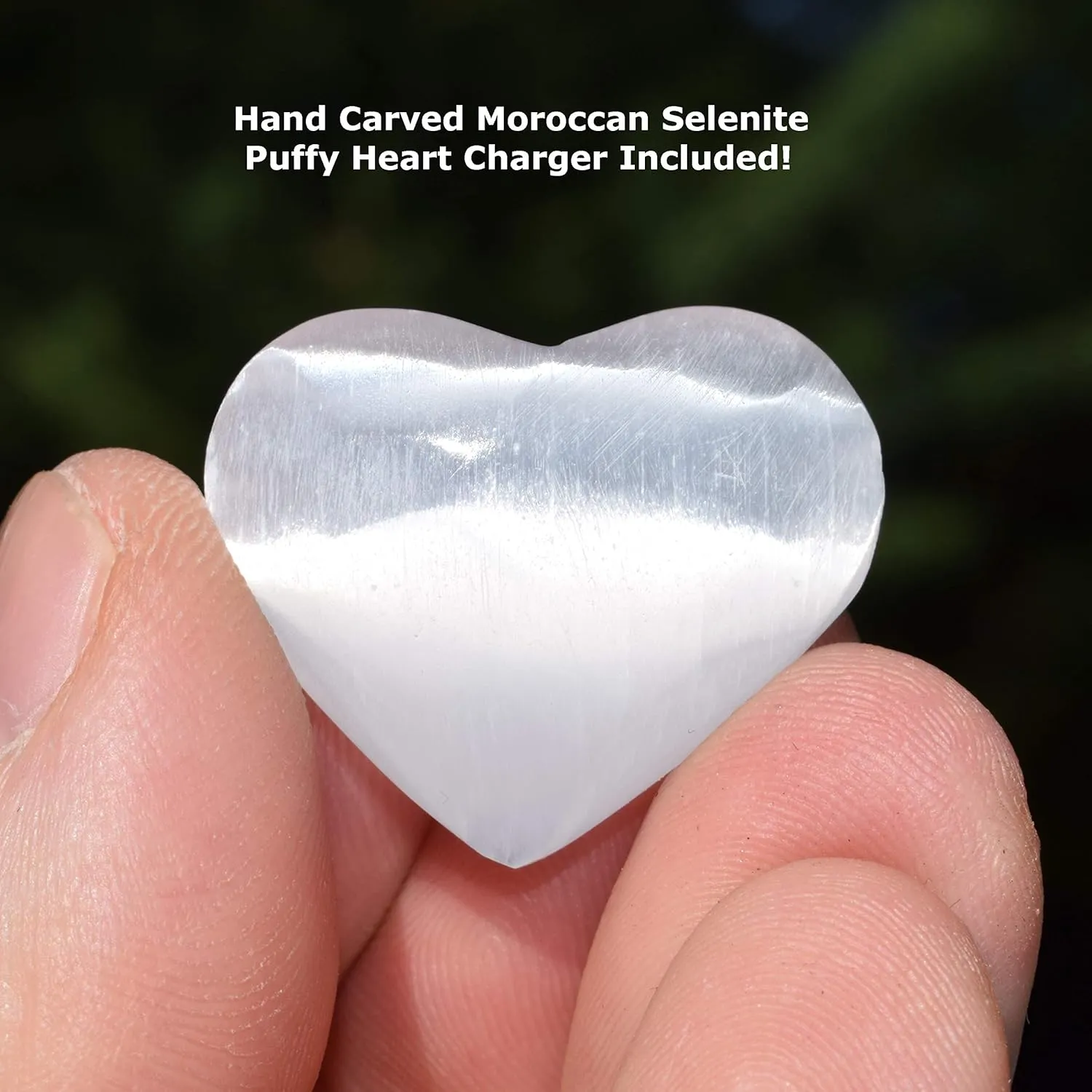 Zenergy Gems Charged Radiant Opalite Pendant   20" Silver-plated Snake Chain & Selenite Heart Charging Crystal