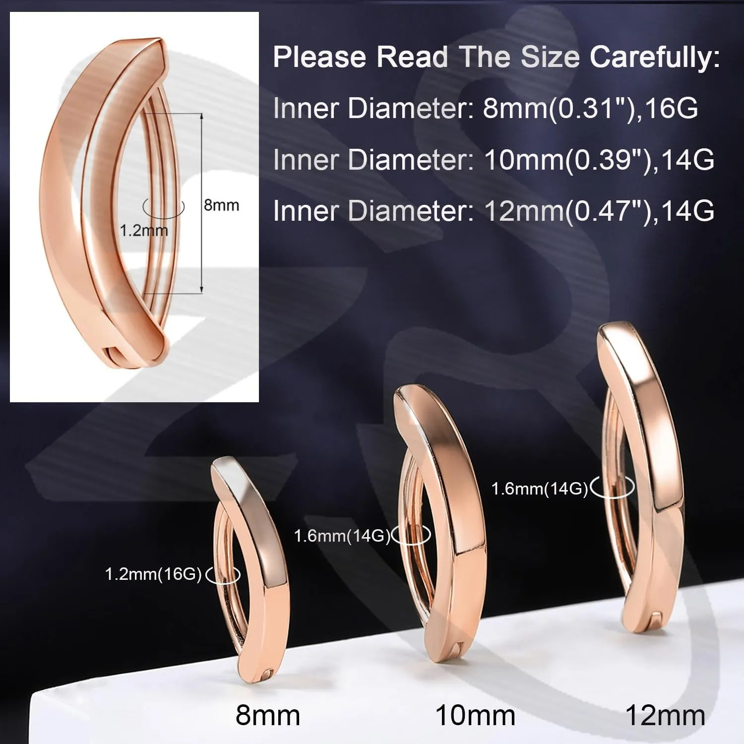 ZS 14G Clicker Belly Button Rings for Women, 925 Sterling Silver Belly Barbell Piercing Gold Reverse Curved Navel Barbell Body Jewelry