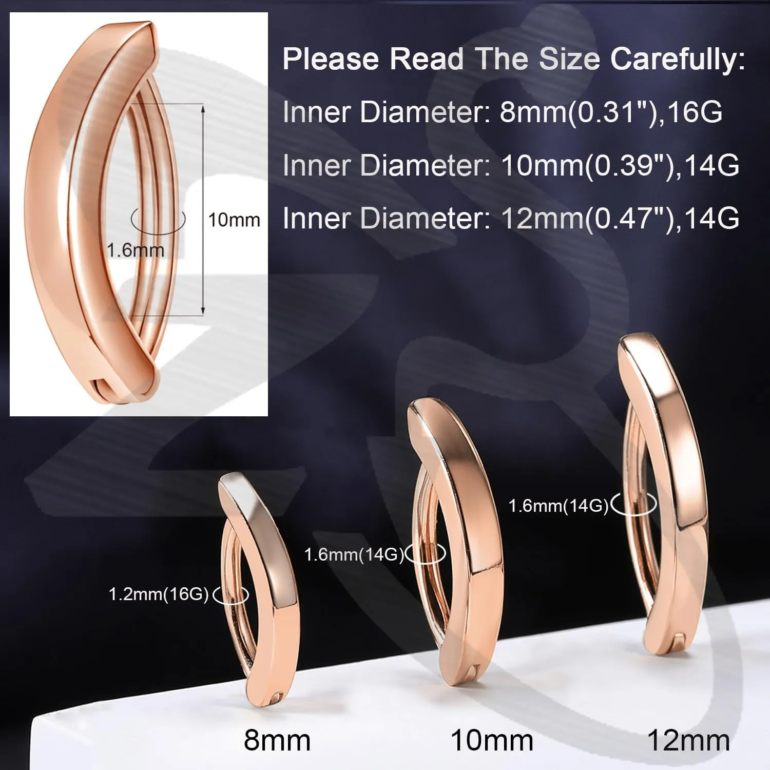 ZS 14G Clicker Belly Button Rings for Women, 925 Sterling Silver Belly Barbell Piercing Gold Reverse Curved Navel Barbell Body Jewelry